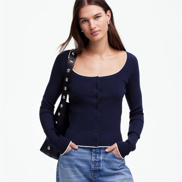 Madewell The Signature Knit Scoopneck Cardigan - Picture 12 of 12
